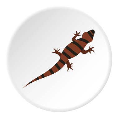 Çizgili bukalemun simgesi, düz stil