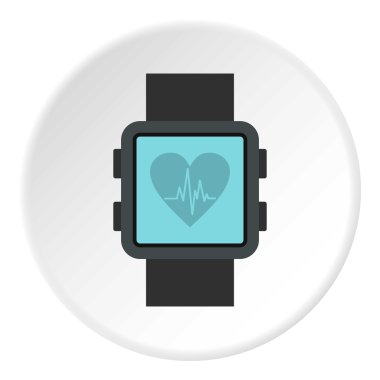 Fitness akıllı Saat simgesi, düz stil