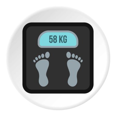 Elektronik ölçek simgesi, düz stil