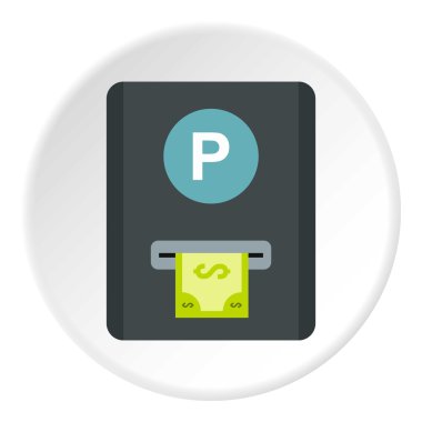 Park ücretleri simgesi, düz stil