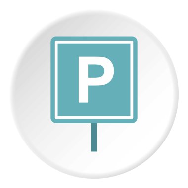 Park işareti simgesi, düz stil