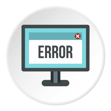 Hata simgesi, düz stil izlemek