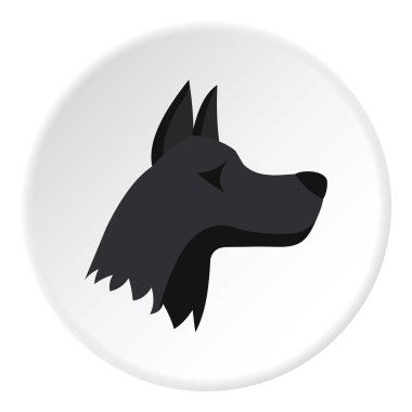 Doberman köpek simgesi, düz stil