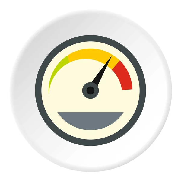 Speedometer custom icon, flat style — Stock Vector