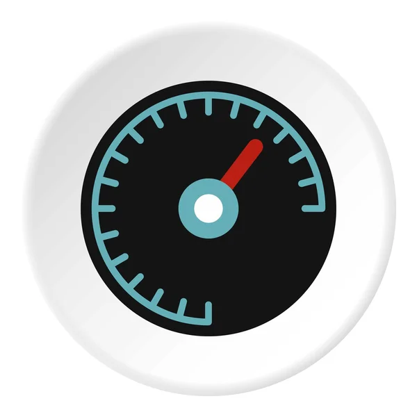 Sebességmérő kék háttérvilágítás ikonnal, lapos stílusú — Stock Vector