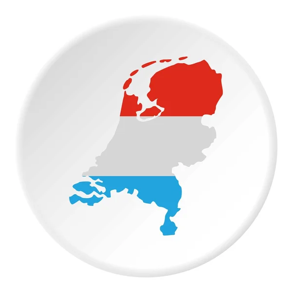 네덜란드 아이콘, 플랫 스타일의 지도 — 스톡 벡터