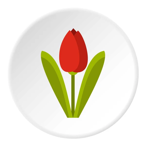 Icona tulipano, stile piatto — Vettoriale Stock