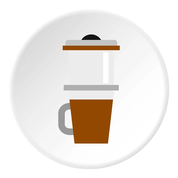 Taza para el icono del café, estilo plano — Vector de stock