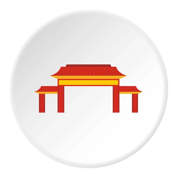 Icono de pagoda, estilo plano — Archivo Imágenes Vectoriales