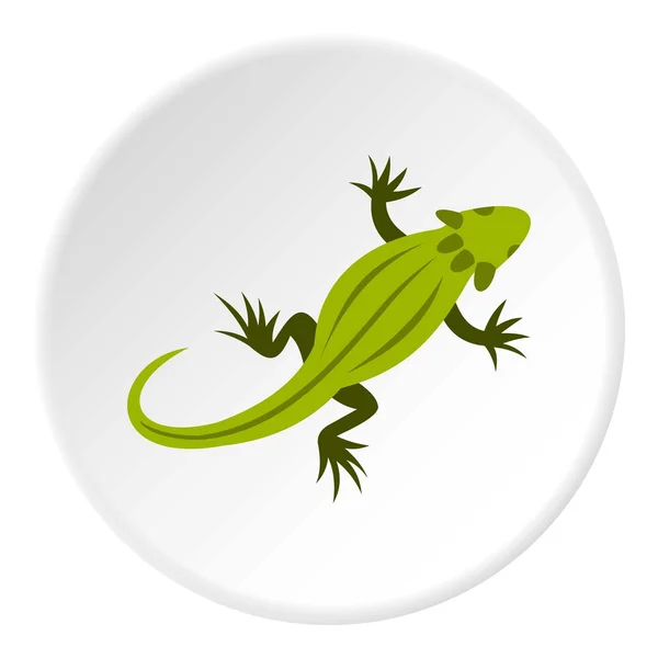 Icono de iguana rayada, estilo plano — Vector de stock