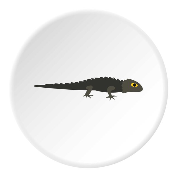 Икона серой игуаны, плоский стиль
