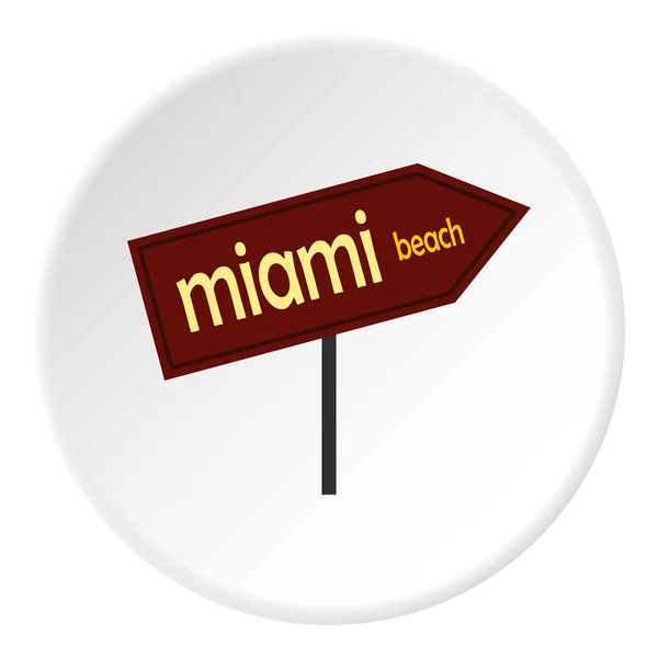 Icono de Miami Beach Sign, estilo plano — Archivo Imágenes Vectoriales