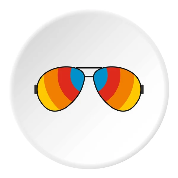 Sunglasses icon, flat style — Stock Vector