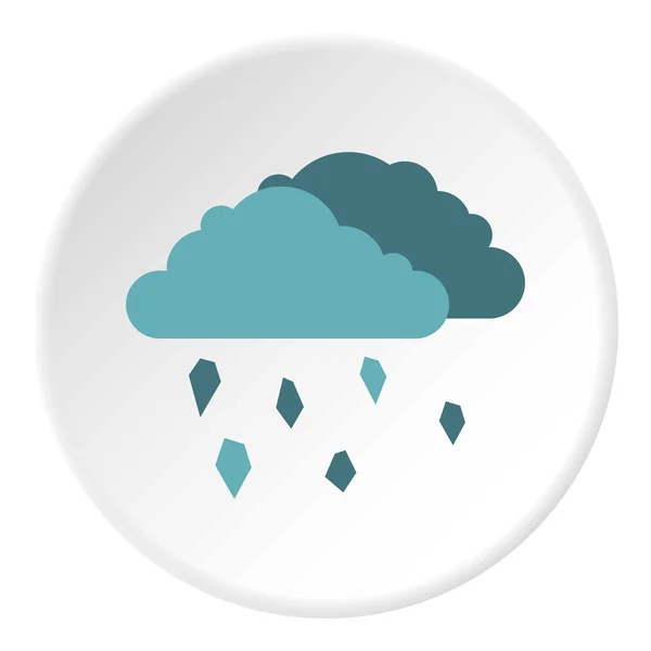 Clouds and hail icon, flat style — Stock Vector