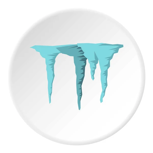 Icono de Icicles, estilo plano — Vector de stock