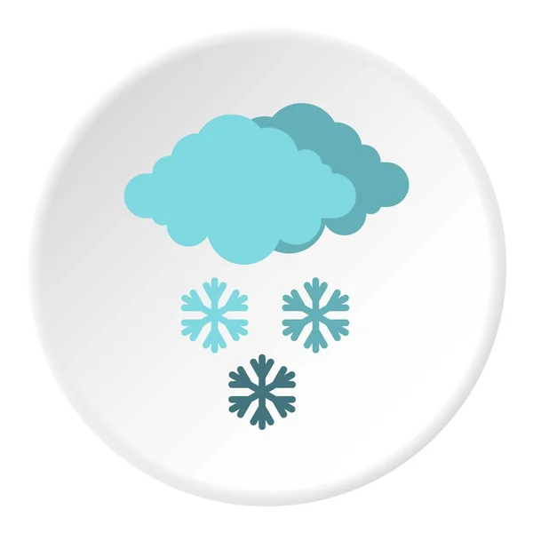 Wolken en sneeuw pictogram, vlakke stijl — Stockvector