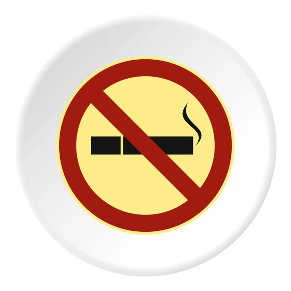 Fumar é proibido ícone, estilo plano — Vetor de Stock