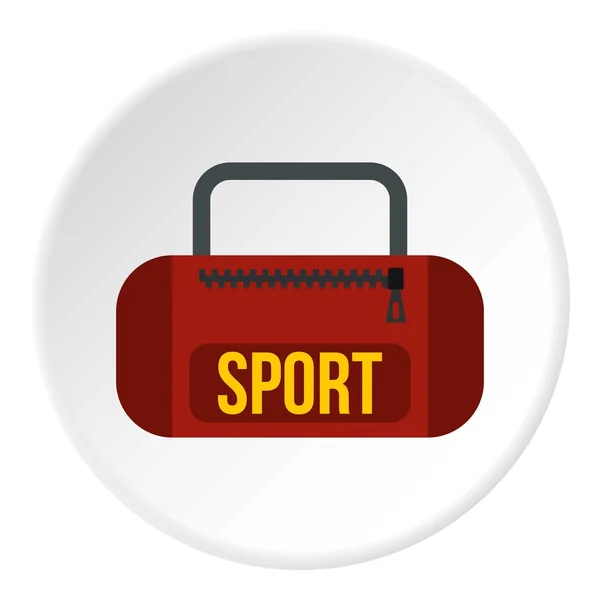 Sporttaschen-Ikone, flacher Stil — Stockvektor