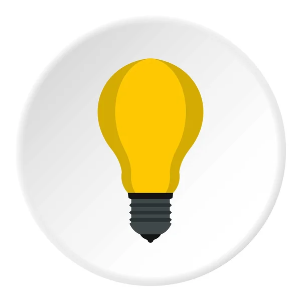 Lampa z żółtą ikonę lekki, płaski — Wektor stockowy