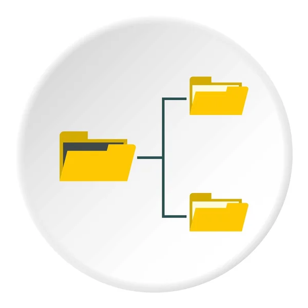 Sistema de arquivos no ícone do computador, estilo plano — Vetor de Stock