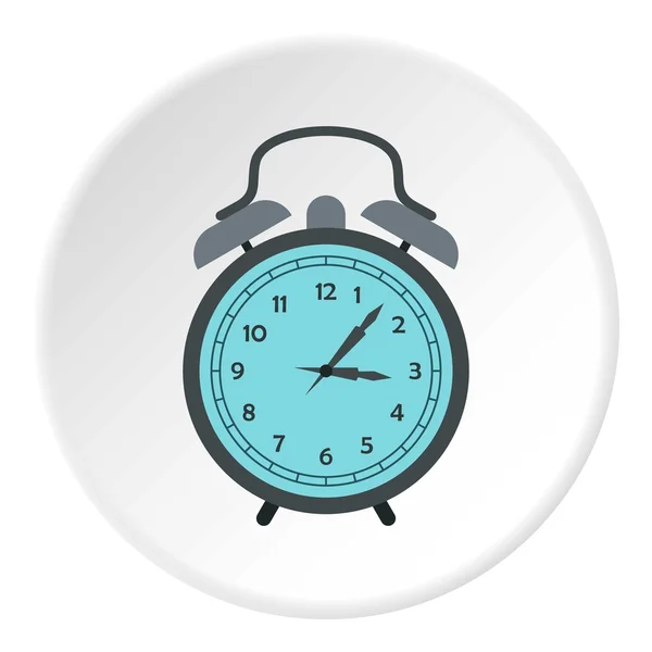 Alarm clock icon, flat style — Stock Vector