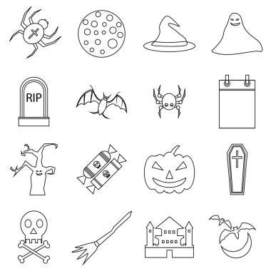 Haloween Icons set, anahat stili