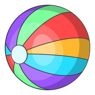 Topu simgesini, karikatür tarzı