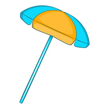 Güneş şemsiyesi simgesi, düz stil