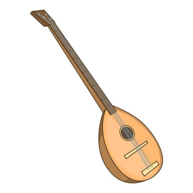 Türk saz simgesi, karikatür tarzı