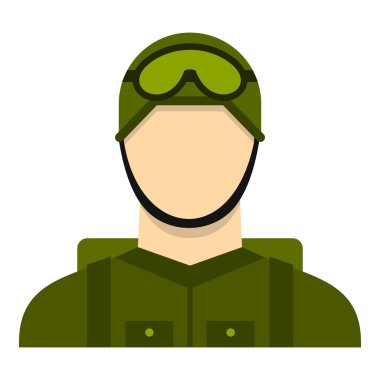 Askeri paraşütçü simgesi, düz stil