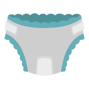 Bebek bezi ikonu, düz stil