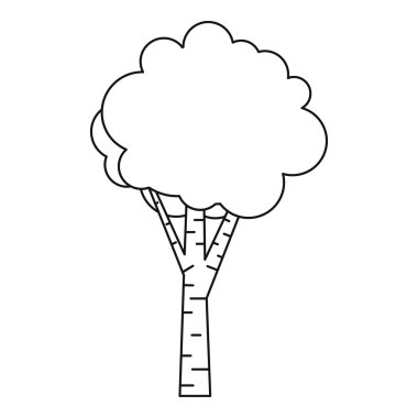 Rus huş simgesi, anahat stili