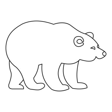 Ayı simgesi, anahat stili