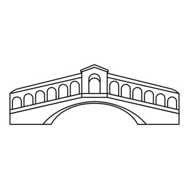Rialto Köprüsü Venedik simgesi, anahat stili