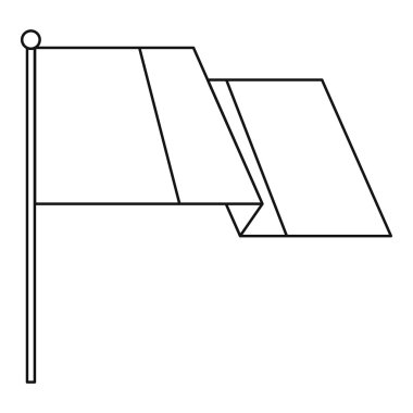 Bayrak simgesini, anahat stili