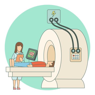 Tomografi hastane kavram insan beyninin