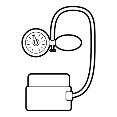 Tonometer basınç simgesi, anahat stili