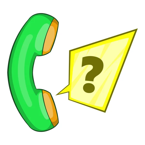 Значок зеленого телефона, плоский стиль — стоковый вектор