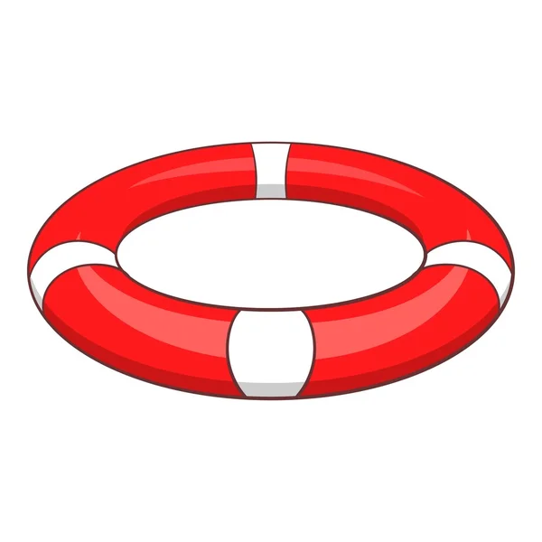 Lifebuoy simgesi, çizgi film tarzı — Stok Vektör