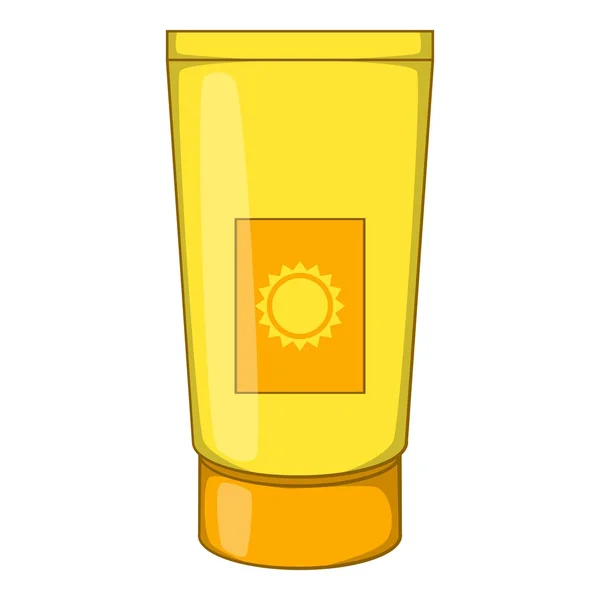 Ícone de loção solar, estilo dos desenhos animados — Vetor de Stock