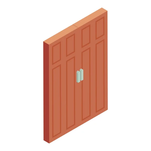 Brown door icon, cartoon style — Διανυσματικό Αρχείο