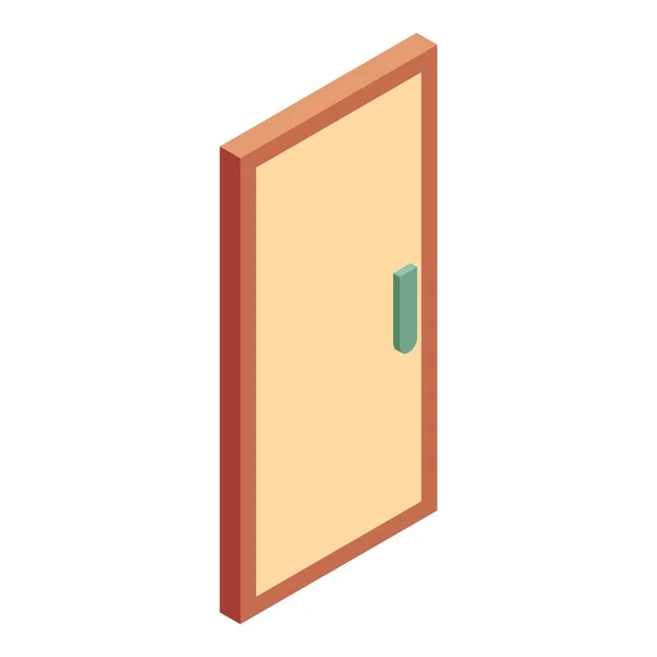 Icône de porte en bois de bureau, style dessin animé — Image vectorielle