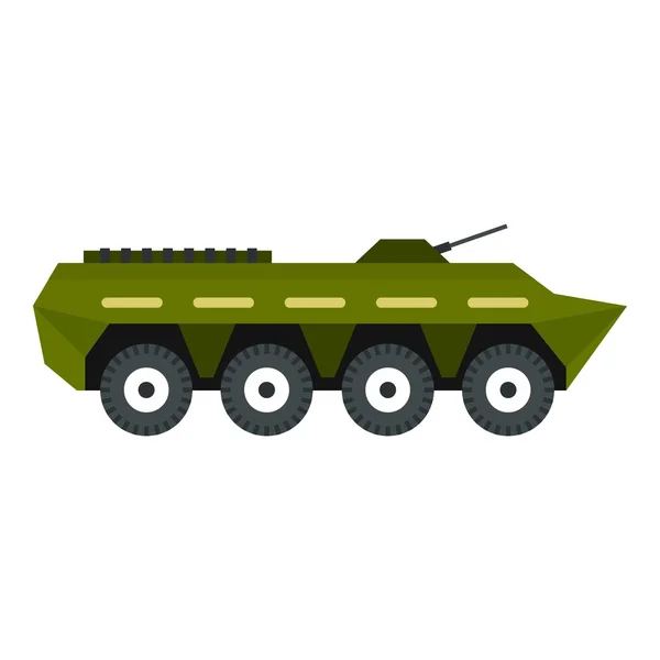 Armoured troop carrier icon, flat style — Stock vektor