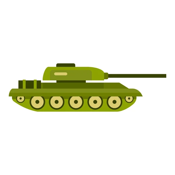 Tank icoon, vlakke stijl — Stockvector