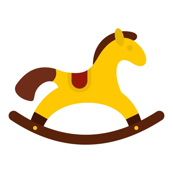 Horse toy icon, flat style — Stockový vektor