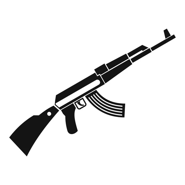 Kalashnikov maszyny ikona, prosty styl — Wektor stockowy