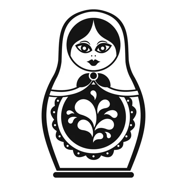 Matryoshka icon, simple style — Stockový vektor