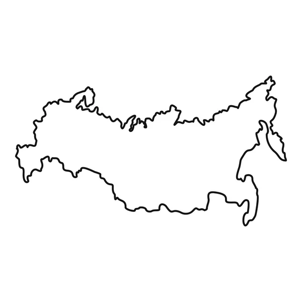 俄罗斯地图图标，大纲样式 — 图库矢量图片