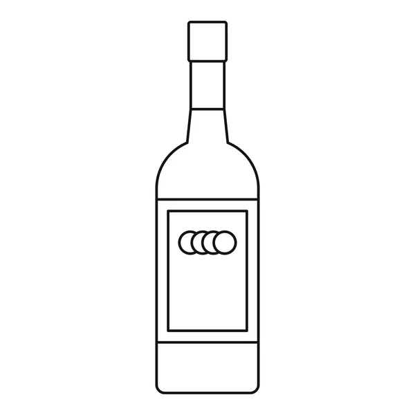 Icono de botella de vodka ruso, estilo de esquema — Archivo Imágenes Vectoriales