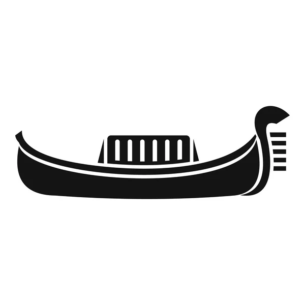 Gondole Venise icône, style simple — Image vectorielle